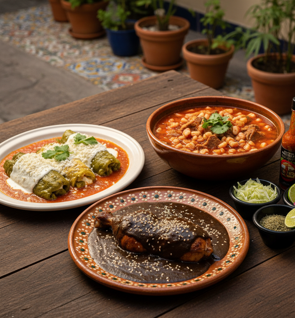 ¿Cuáles son las 3 comidas tradicionales más importantes de México?