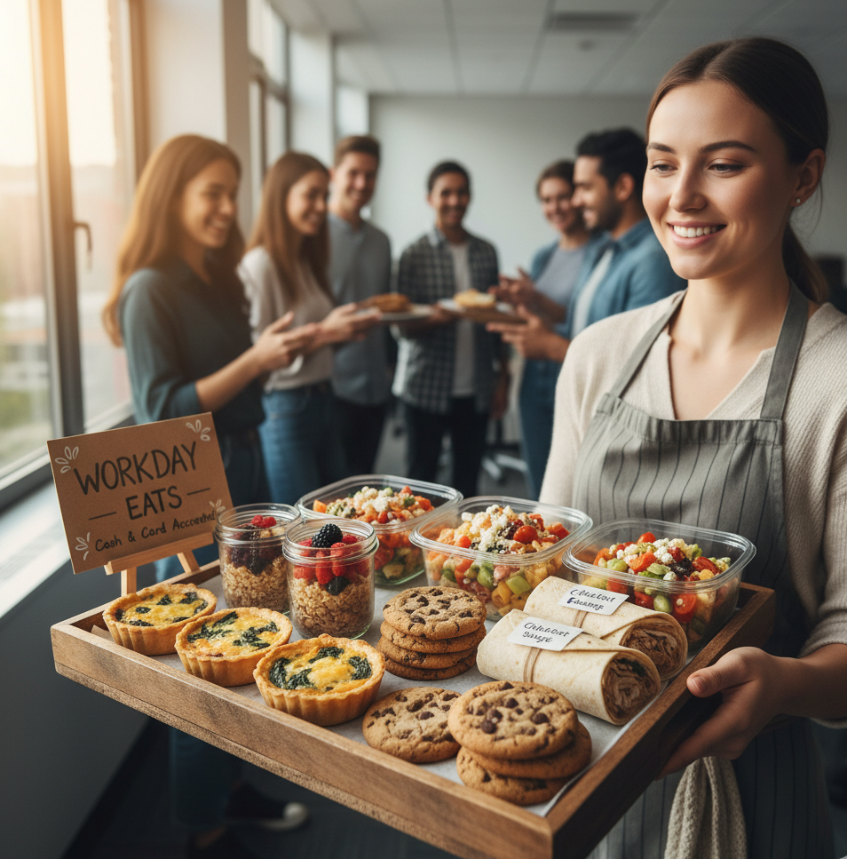 ¿Qué ideas de comida puedo vender en el trabajo?
